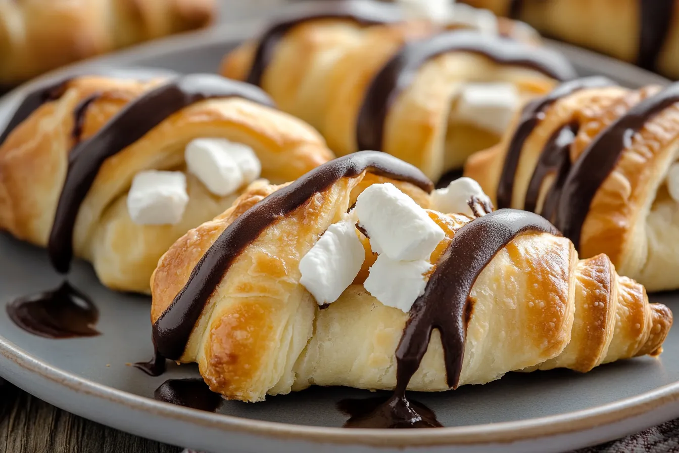 S'mores Crescent Rolls: Gooey Chocolate Marshmallow Graham Cracker Pastry Perfection - tertiary view