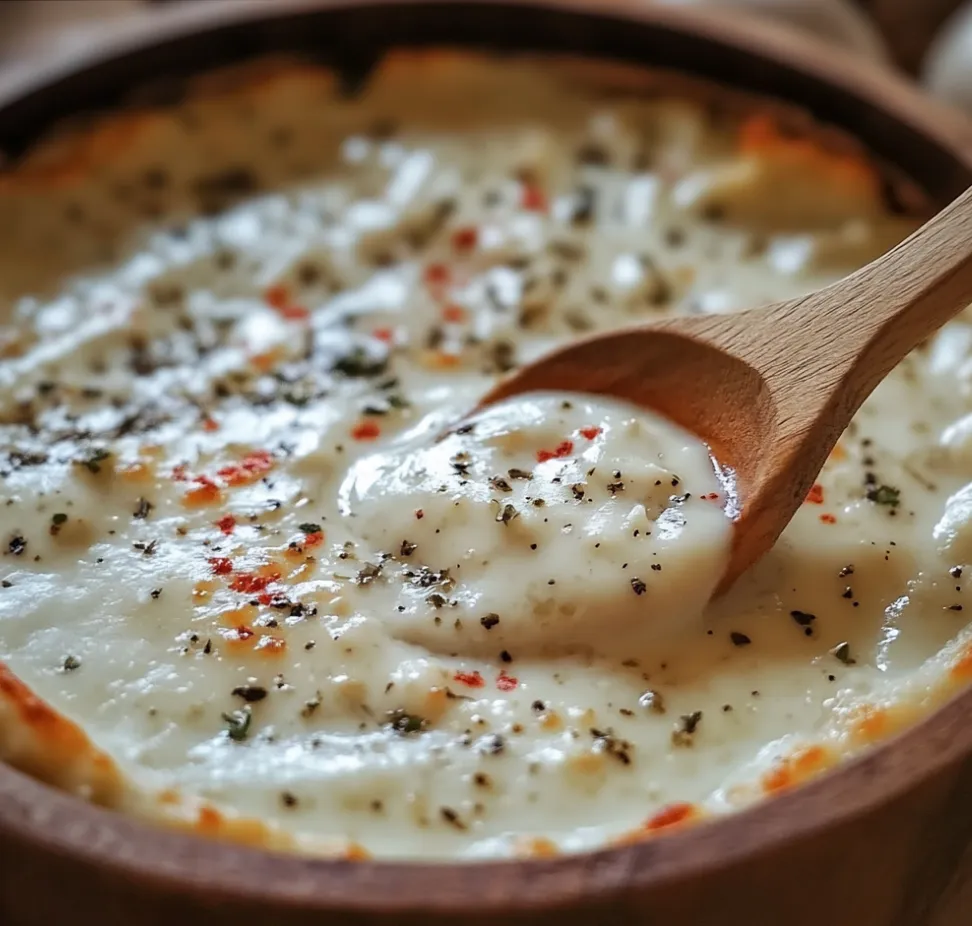 Ultimate Creamy Garlic Pizza Sauce with Fresh Herbs and Parmesan - tertiary view