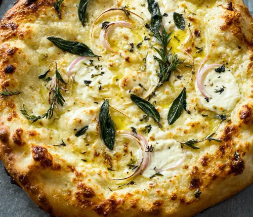 Pizza Bianca: Classic Roman White Pizza with Rosemary and Sea Salt - tertiary view