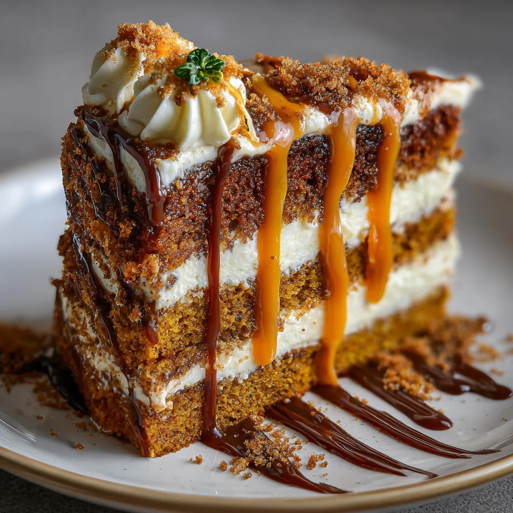 Decadent Pumpkin Better Than Sex Cake with Spiced Layers and Cream Cheese - tertiary view