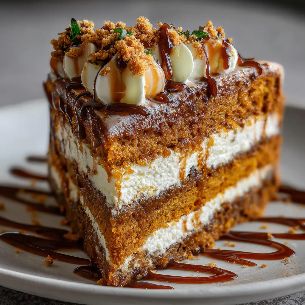 Decadent Pumpkin Better Than Sex Cake with Spiced Layers and Cream Cheese - main view