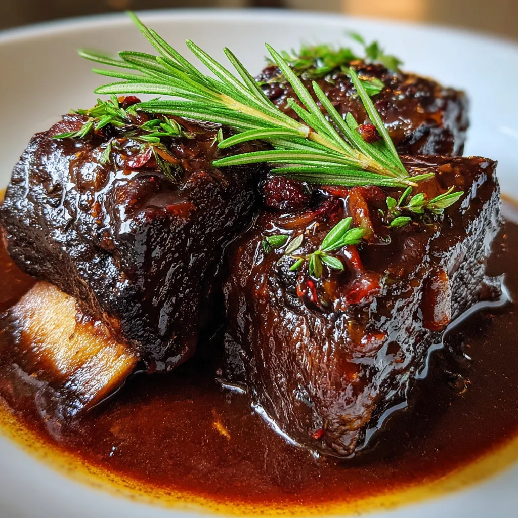 Tender Balsamic Bourbon Braised Short Ribs with Rich Glaze - Orc-Worthy Middle Earth Comfort