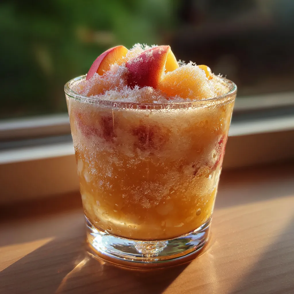 Ultimate Refreshing Homemade Peach Slurpee with Fresh Summer Fruit