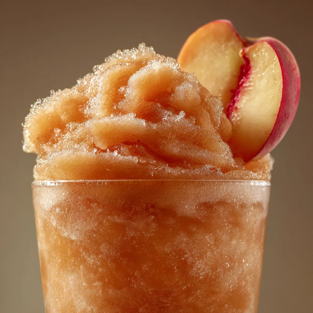 Ultimate Refreshing Homemade Peach Slurpee with Fresh Summer Fruit - secondary view
