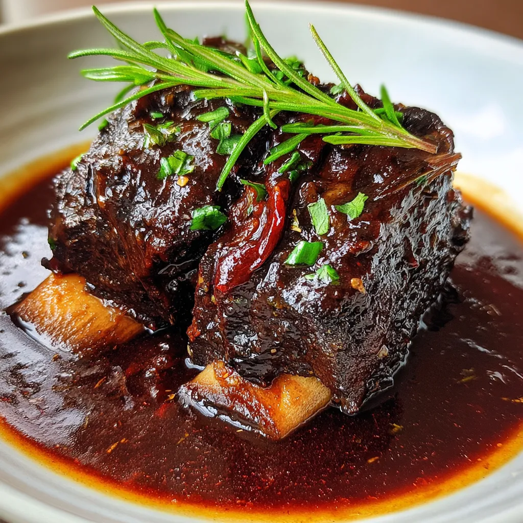 Tender Balsamic Bourbon Braised Short Ribs with Rich Glaze - Orc-Worthy Middle Earth Comfort - secondary view