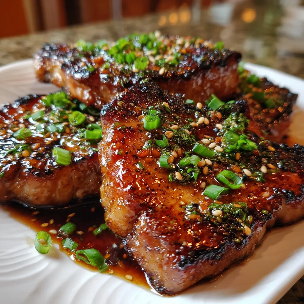 Easy Korean Glazed Pork Chops with Sesame and Scallions Ready in 30 Minutes - tertiary view