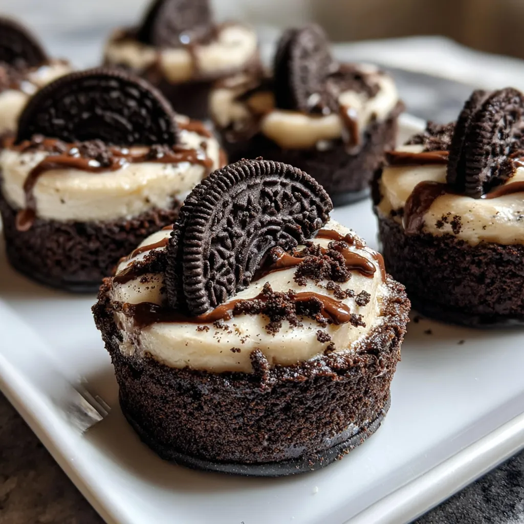 Decadent Oreo Cheesecake Cookie Cups with Creamy Filling and Chocolate - main view