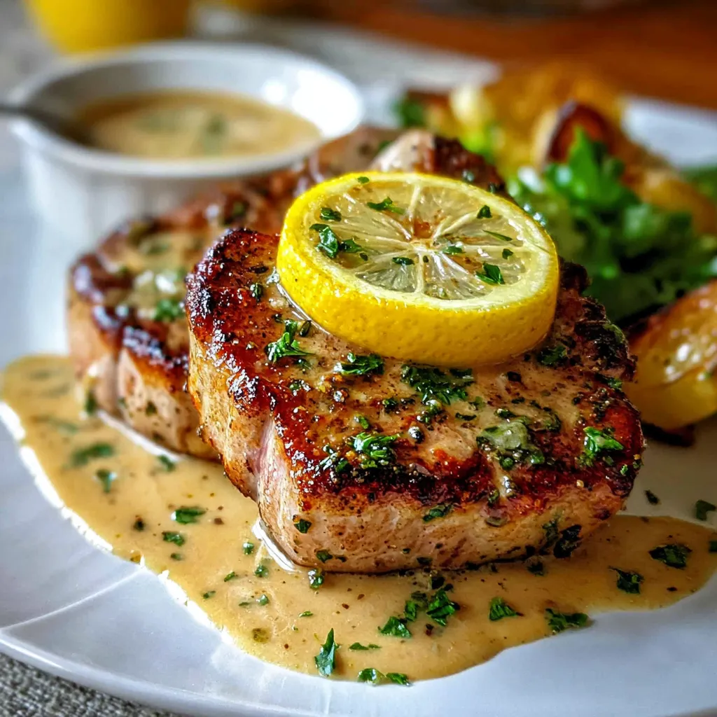 Ultimate Pan-Seared Lemon Dijon Pork Chops: Juicy Restaurant-Quality Main Dish Recipe - secondary view