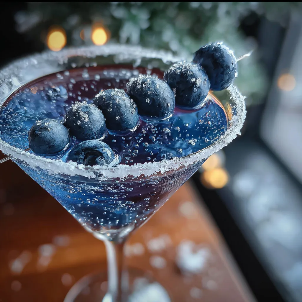 Ultimate Frostbite Blueberry Martini: Elegant Icy Cocktail with Fresh Berry Flavors