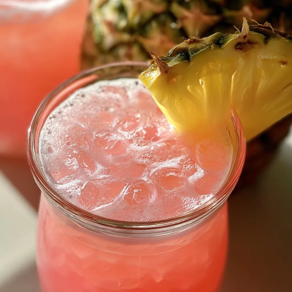 Tropical Pineapple Pink Lemonade: Ultimate Refreshing Summer Paradise Drink Recipe - secondary view