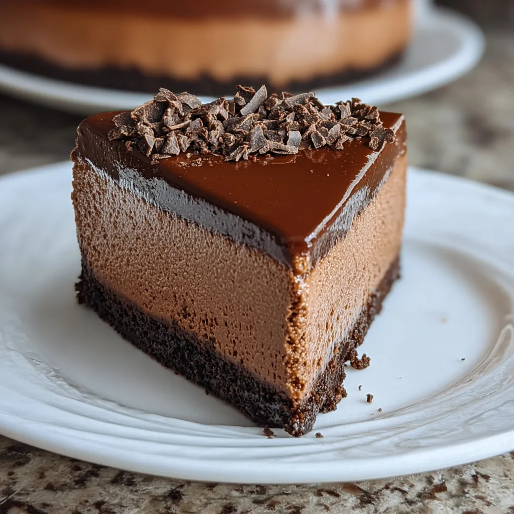 Ultimate Chocolate Cheesecake Mousse with Rich Ganache and Oreo Crust - tertiary view