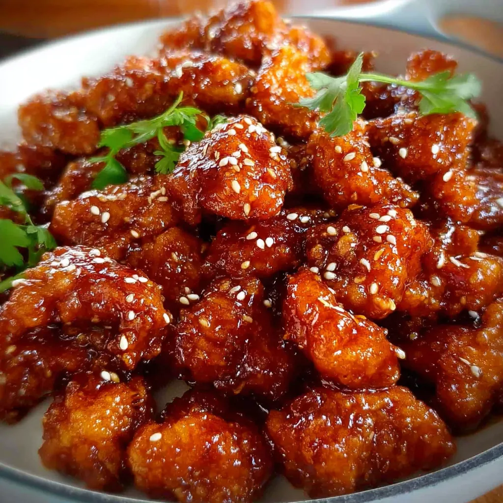Ultimate Crispy Sesame Chicken with Sweet and Tangy Glaze - main view