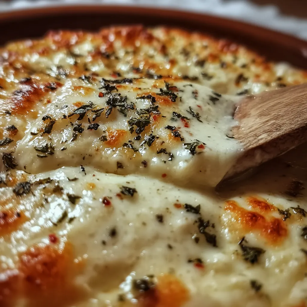 Ultimate Creamy Garlic Pizza Sauce with Fresh Herbs and Parmesan - secondary view