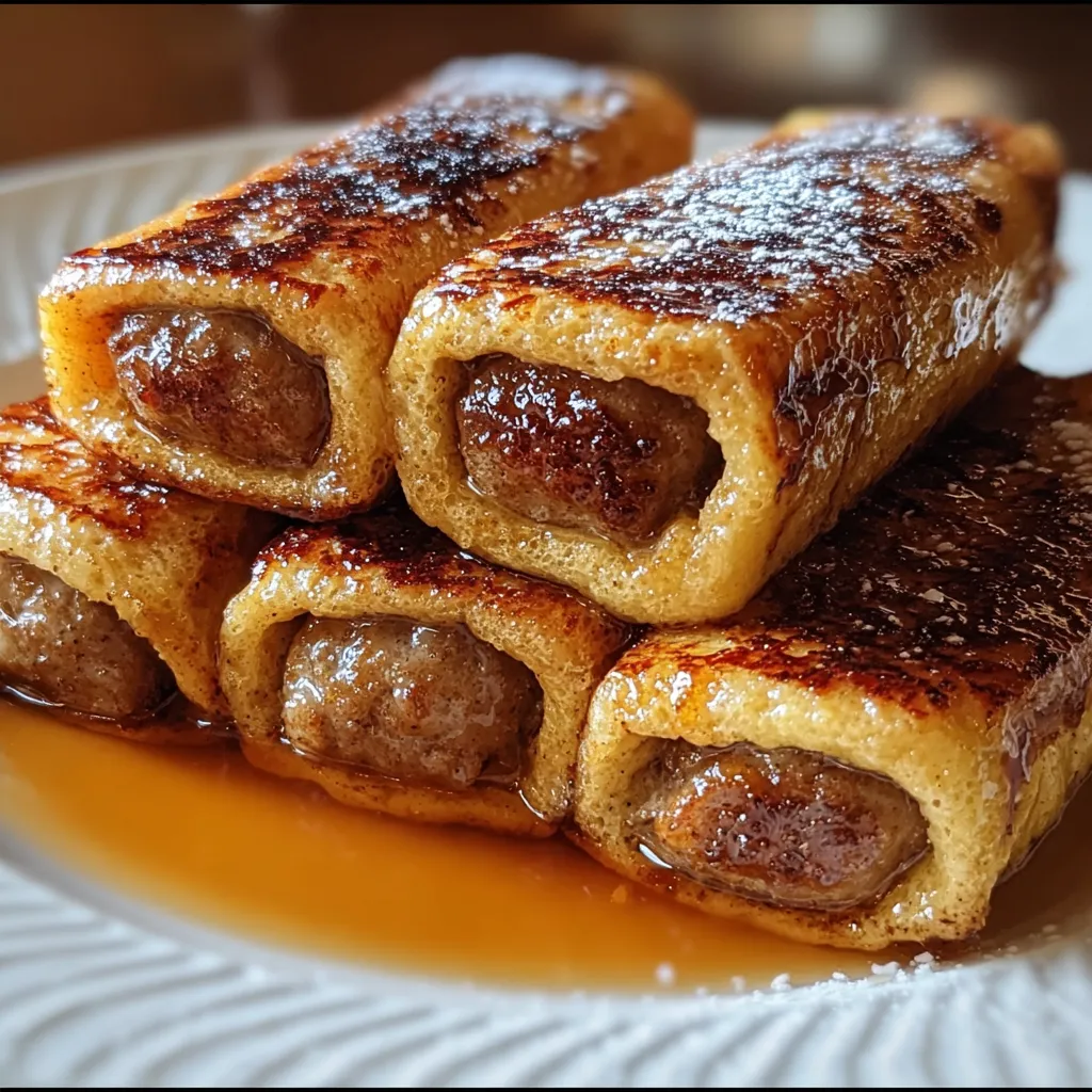 Ultimate Sausage French Toast Roll-ups with Maple Cinnamon Coating - secondary view
