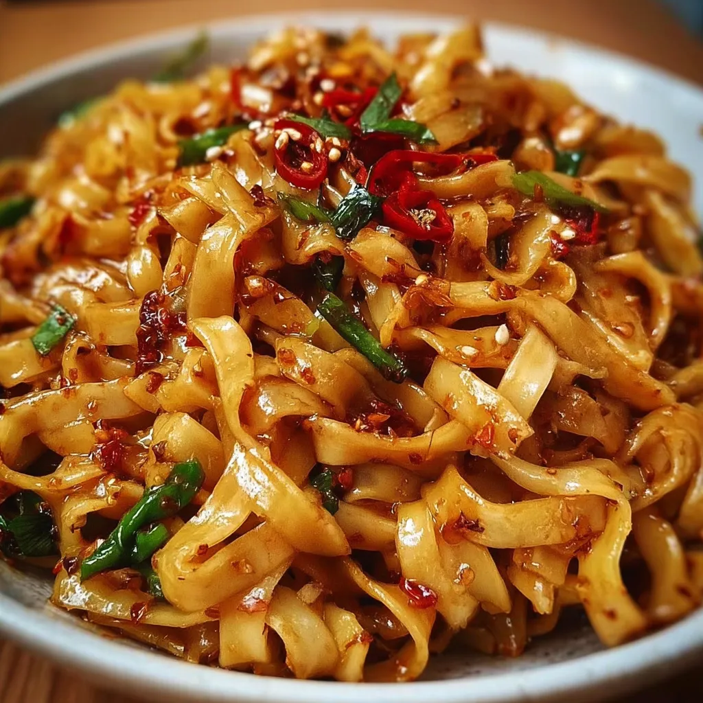 Aromatic Garlic Chilli Noodles with Soy and Vinegar Sauce - tertiary view