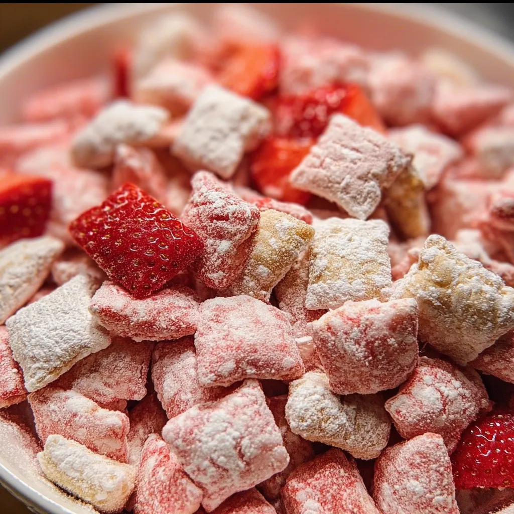 Ultimate Strawberry Shortcake Puppy Chow Sweet Snack Mix Perfection - main view