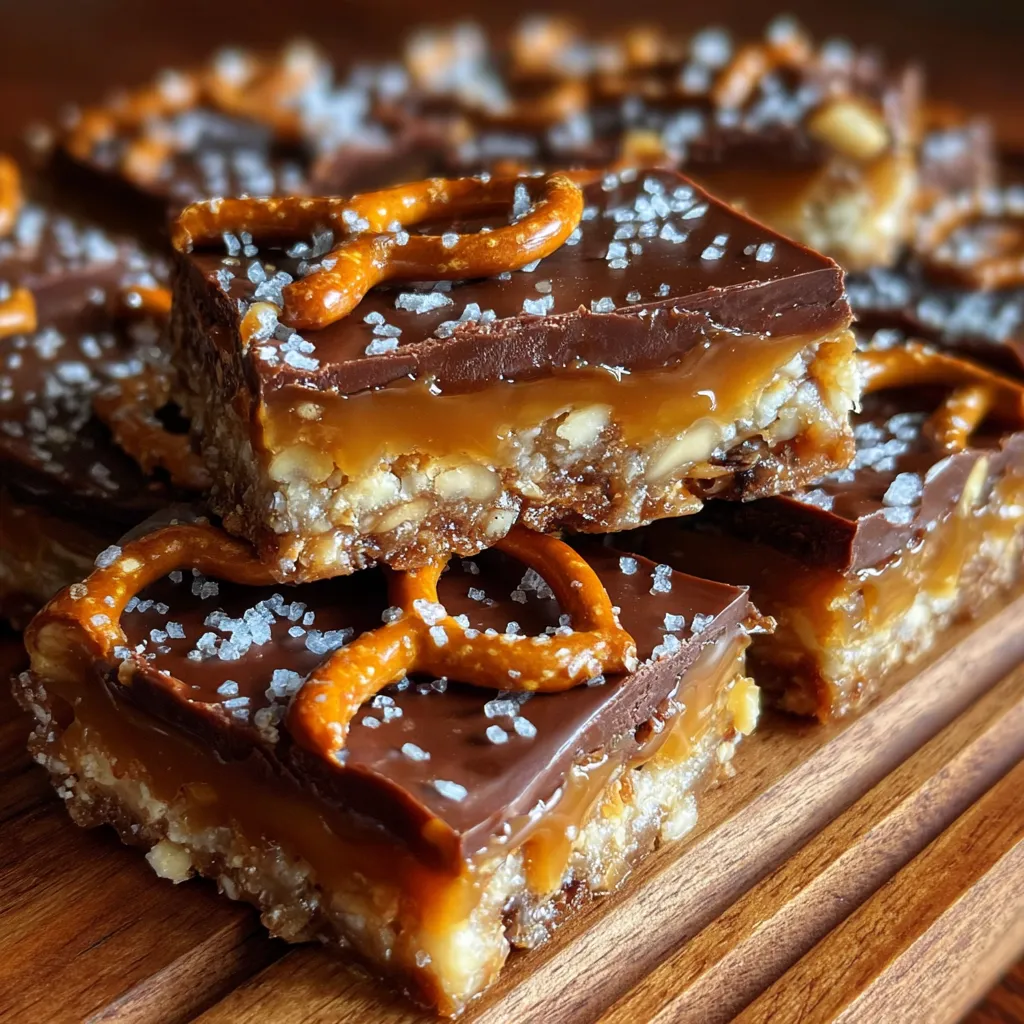 Ultimate Caramel Pretzel Crack Bars with Sea Salt Finish - secondary view