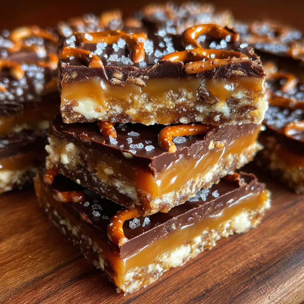Ultimate Caramel Pretzel Crack Bars with Sea Salt Finish - tertiary view