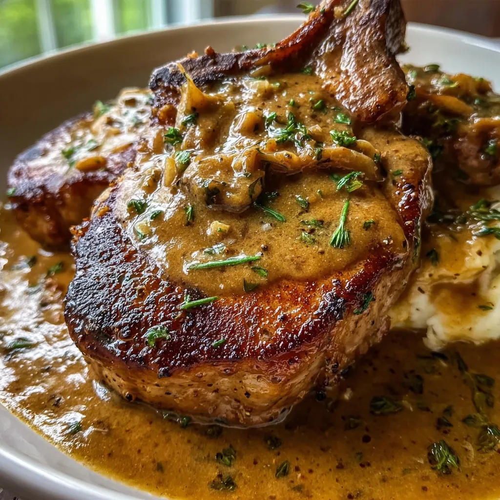 Ultimate Southern Smothered Pork Chops: Tender Comfort Food with Rich Gravy - secondary view