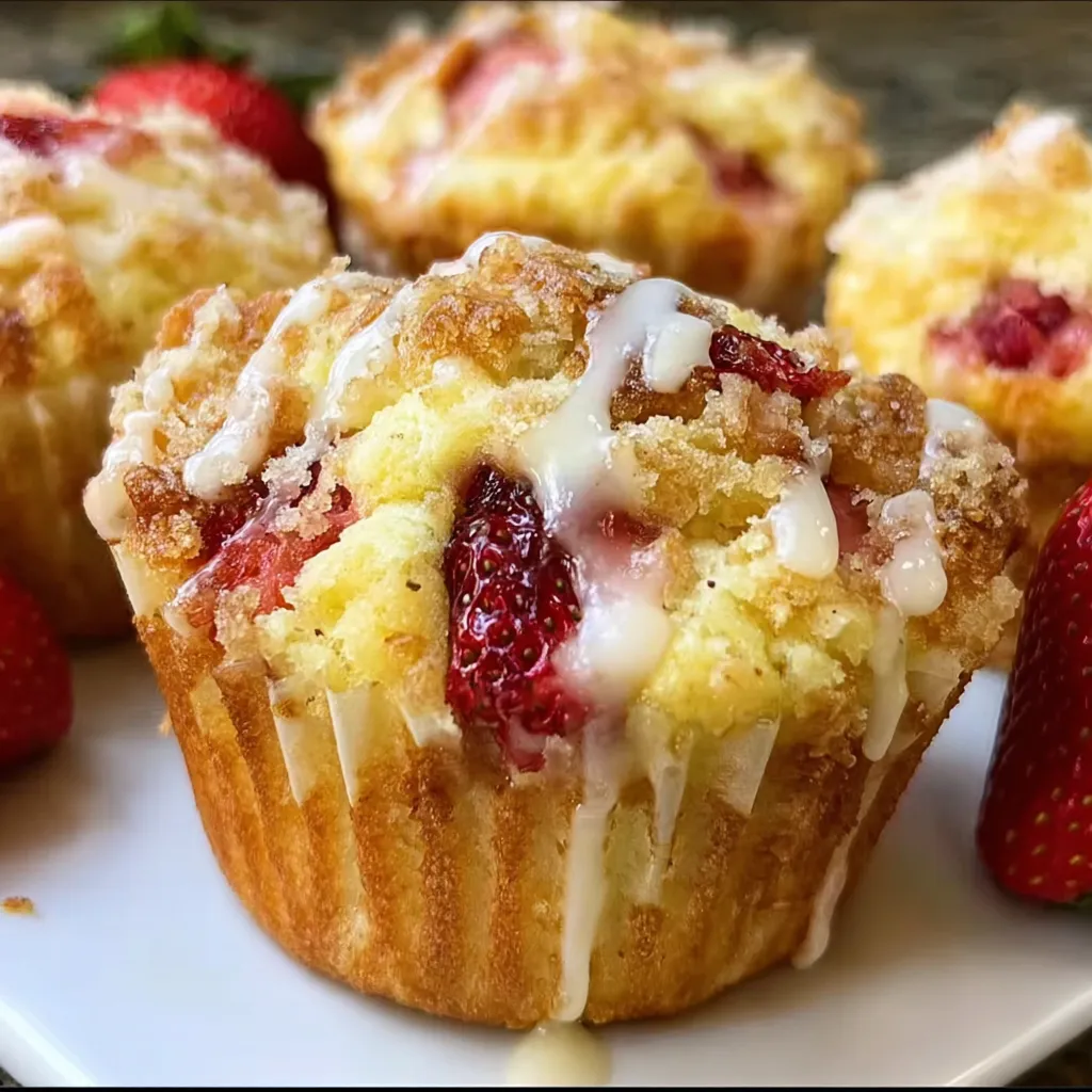 Ultimate Strawberry Cream Cheese Muffins with Fresh Berry Swirl - secondary view