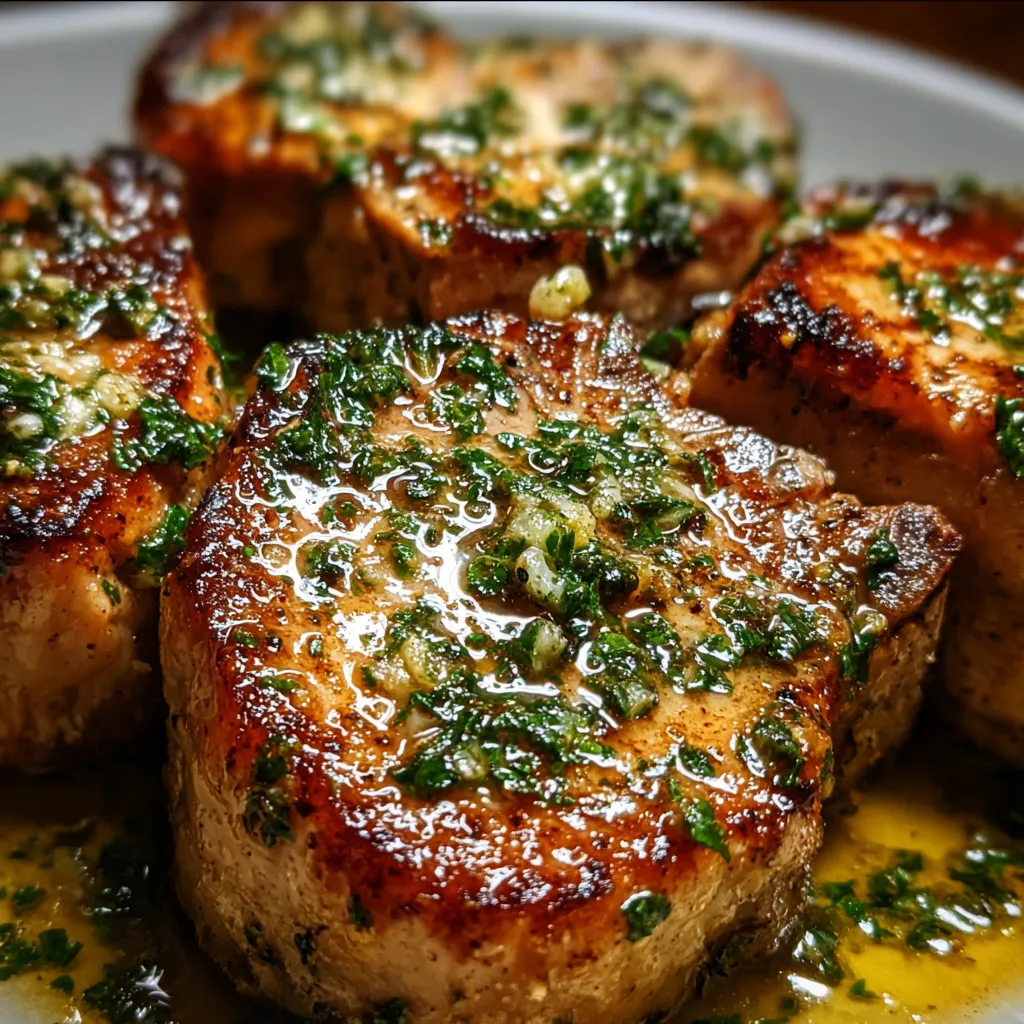 Ultimate Garlic Butter Pan Seared Pork Chops with Herbs - secondary view