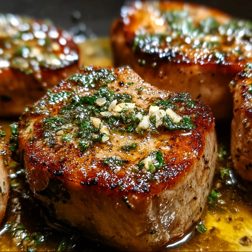 Ultimate Garlic Butter Pan Seared Pork Chops with Herbs - tertiary view