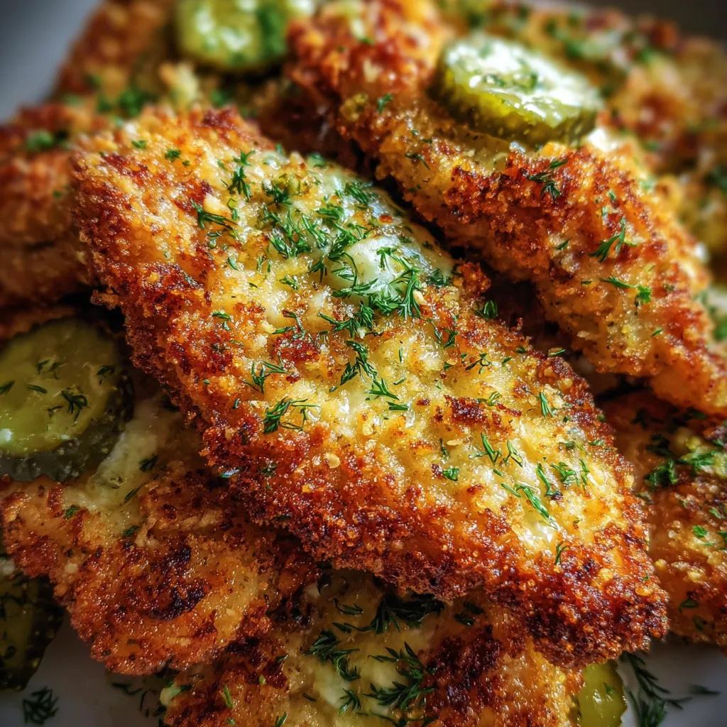 Amazing Ultimate Crispy Dill Pickle Parmesan Chicken with Golden Crunchy Coating - secondary view