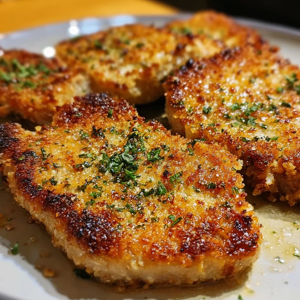 Crispy Parmesan Crusted Pork Chops with Golden Herb Coating - tertiary view