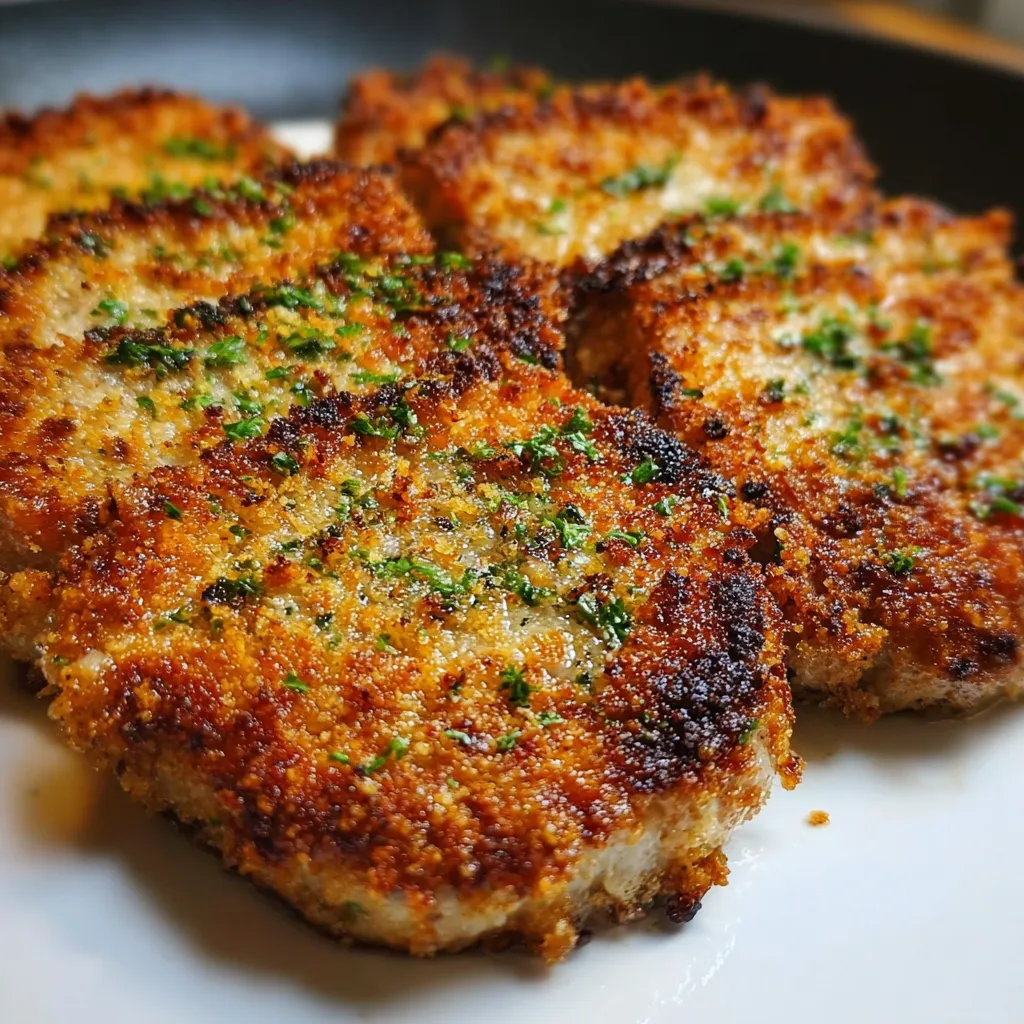 Crispy Parmesan Crusted Pork Chops with Golden Herb Coating