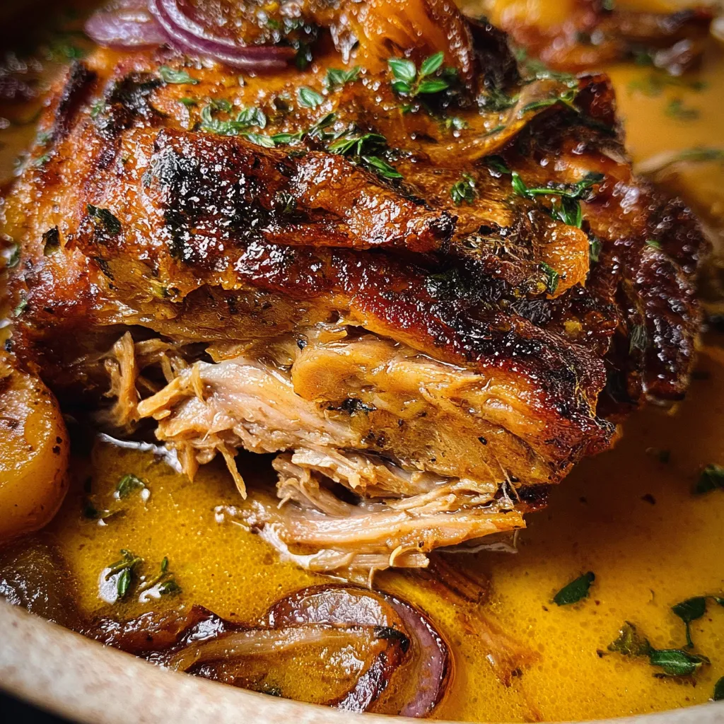 Ultimate Apple Cider Braised Pork Shoulder with Fall Spices and Vegetables
