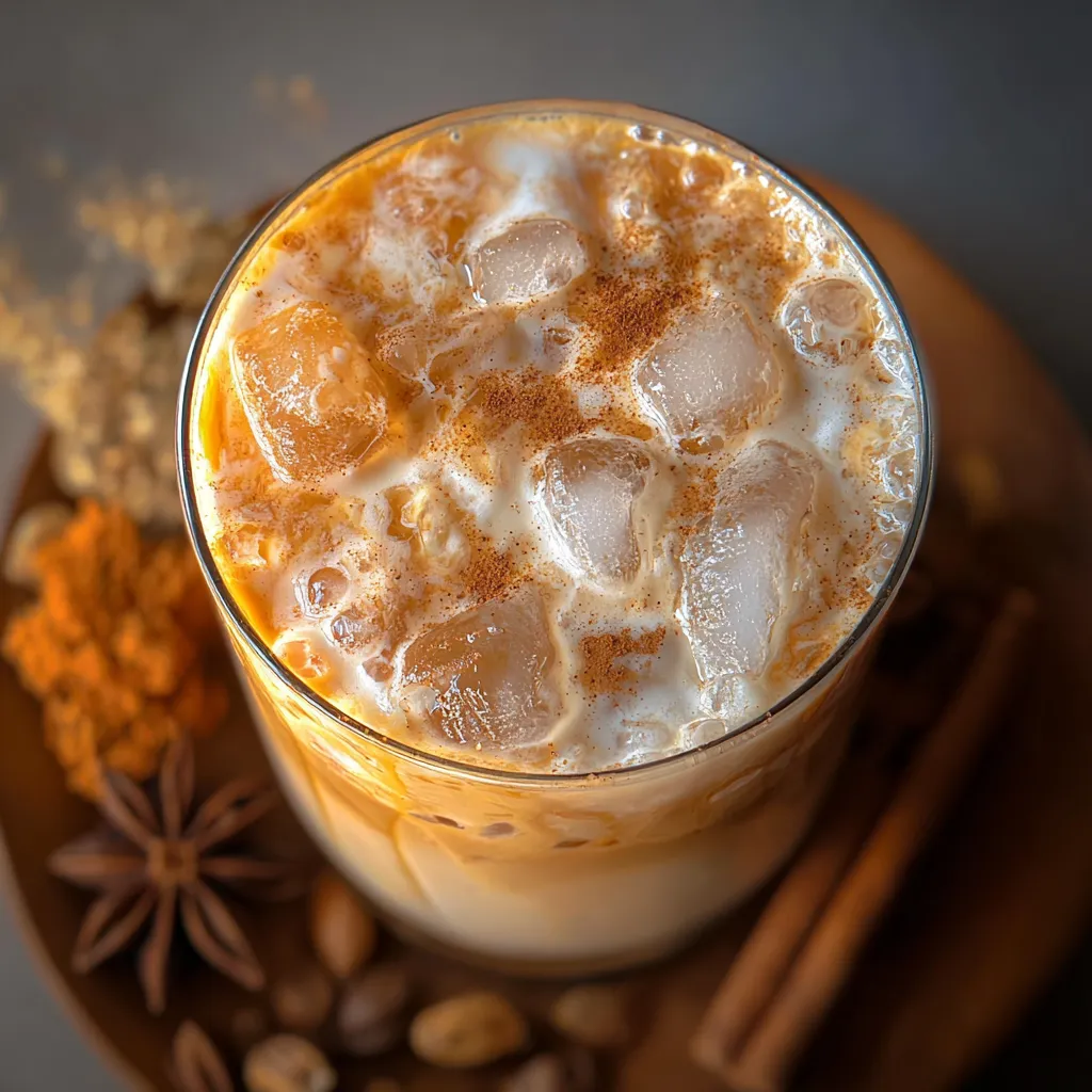 Iced Pumpkin Cream Chai Tea Latte - Perfect Starbucks Copycat Recipe at Home