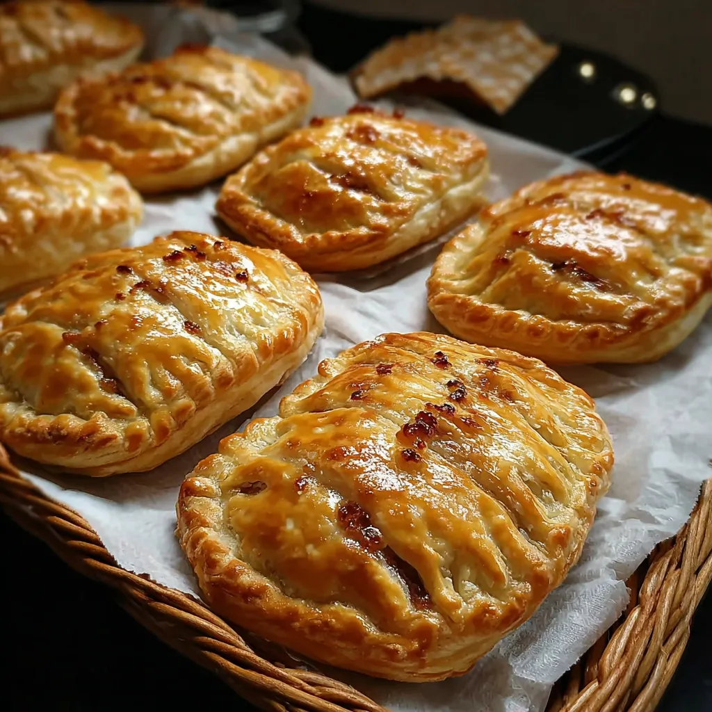 Traditional British Meat Pie with Flaky Puff Pastry and Golden Egg Wash - secondary view