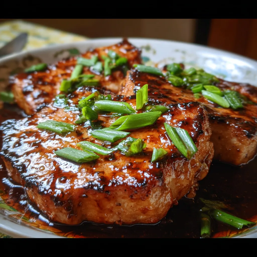 Easy Korean Glazed Pork Chops with Sesame and Scallions Ready in 30 Minutes - secondary view