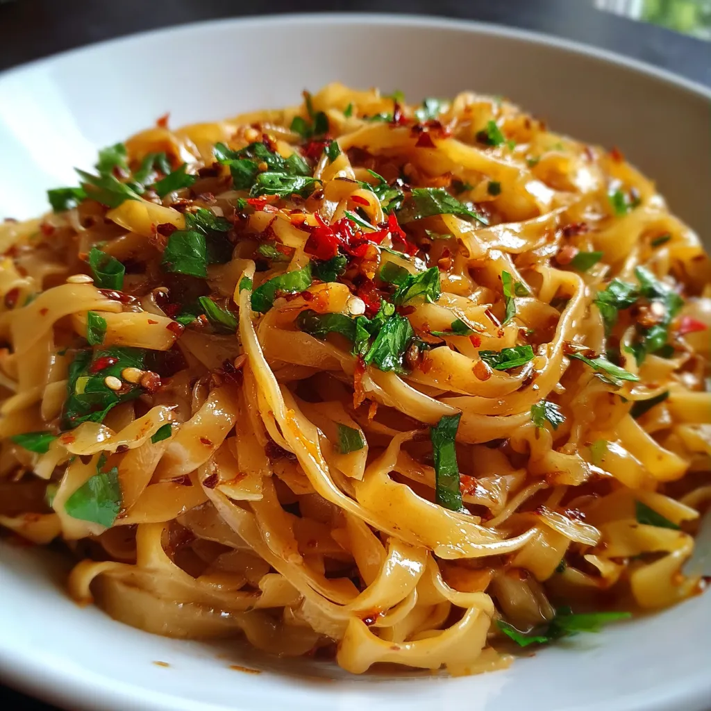 Aromatic Garlic Chilli Noodles with Soy and Vinegar Sauce - secondary view