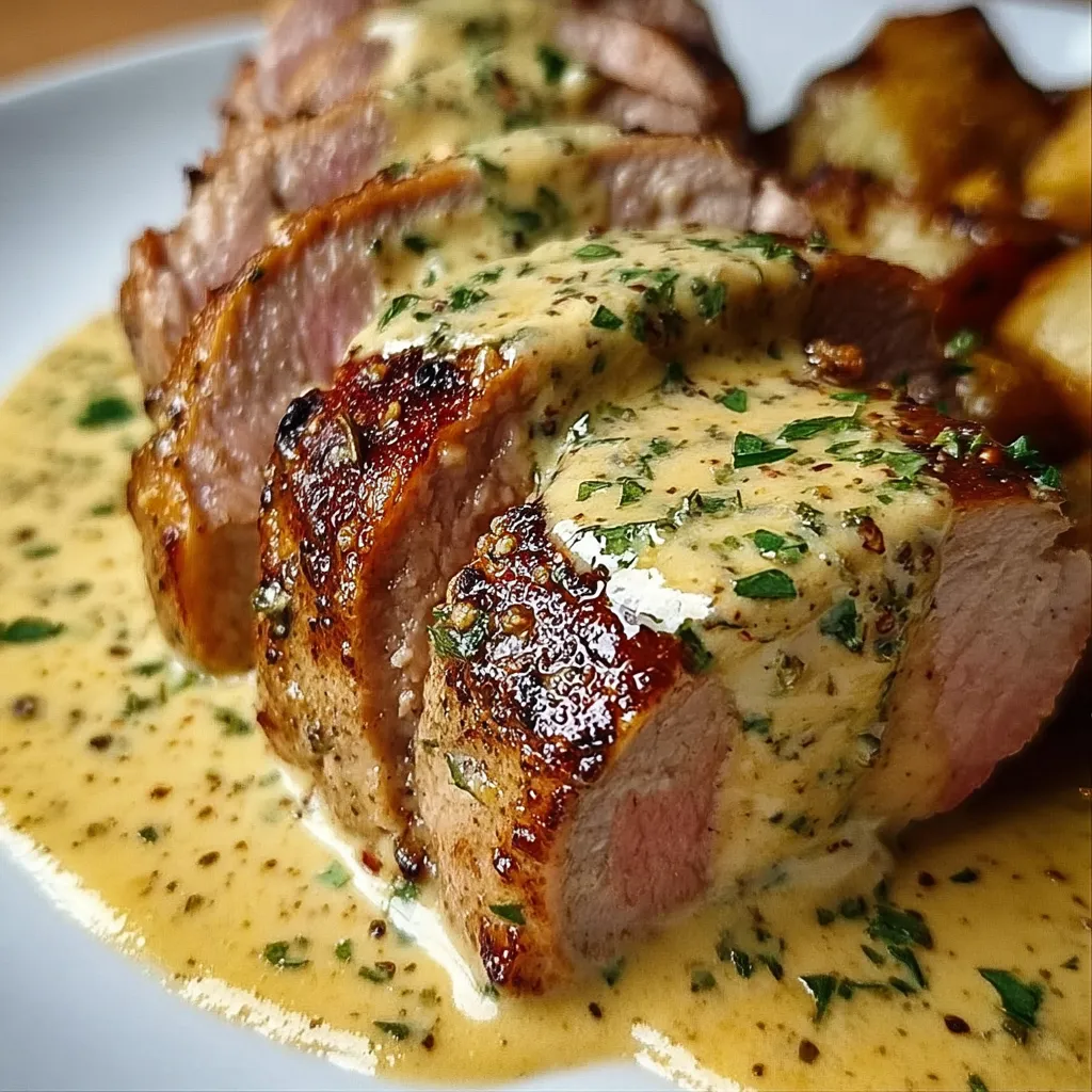 Best-Ever Pork Tenderloin with Creamy Dijon Sauce and Herb Seasoning - tertiary view