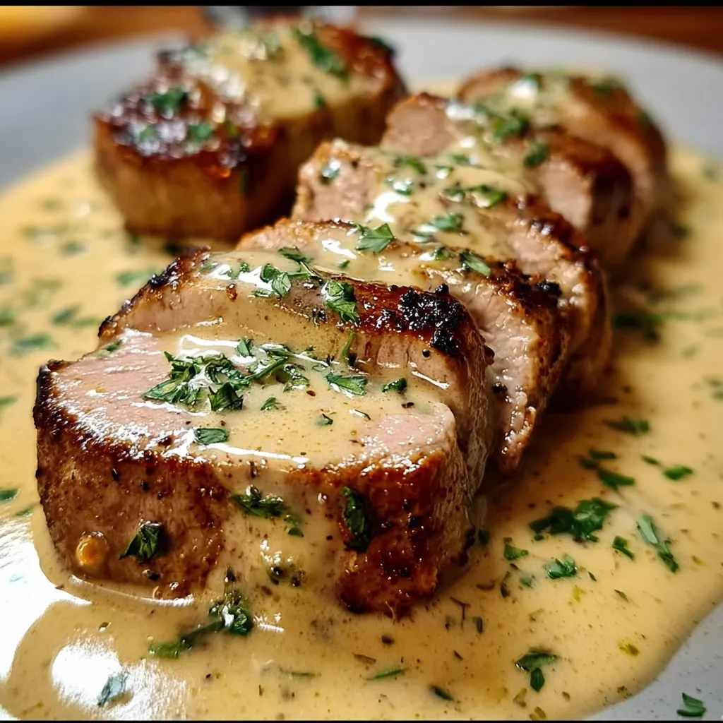 Best-Ever Pork Tenderloin with Creamy Dijon Sauce and Herb Seasoning - secondary view