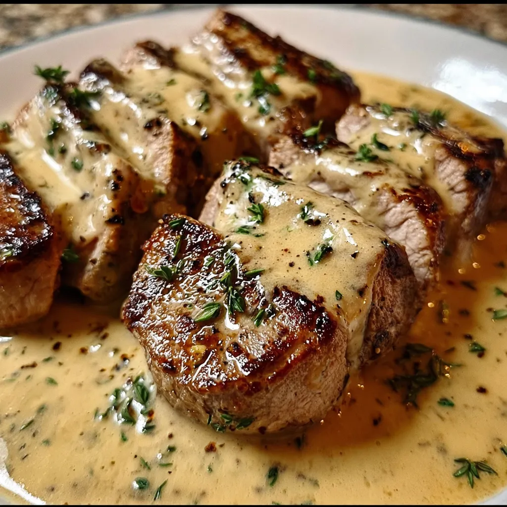 Best-Ever Pork Tenderloin with Creamy Dijon Sauce and Herb Seasoning - main view