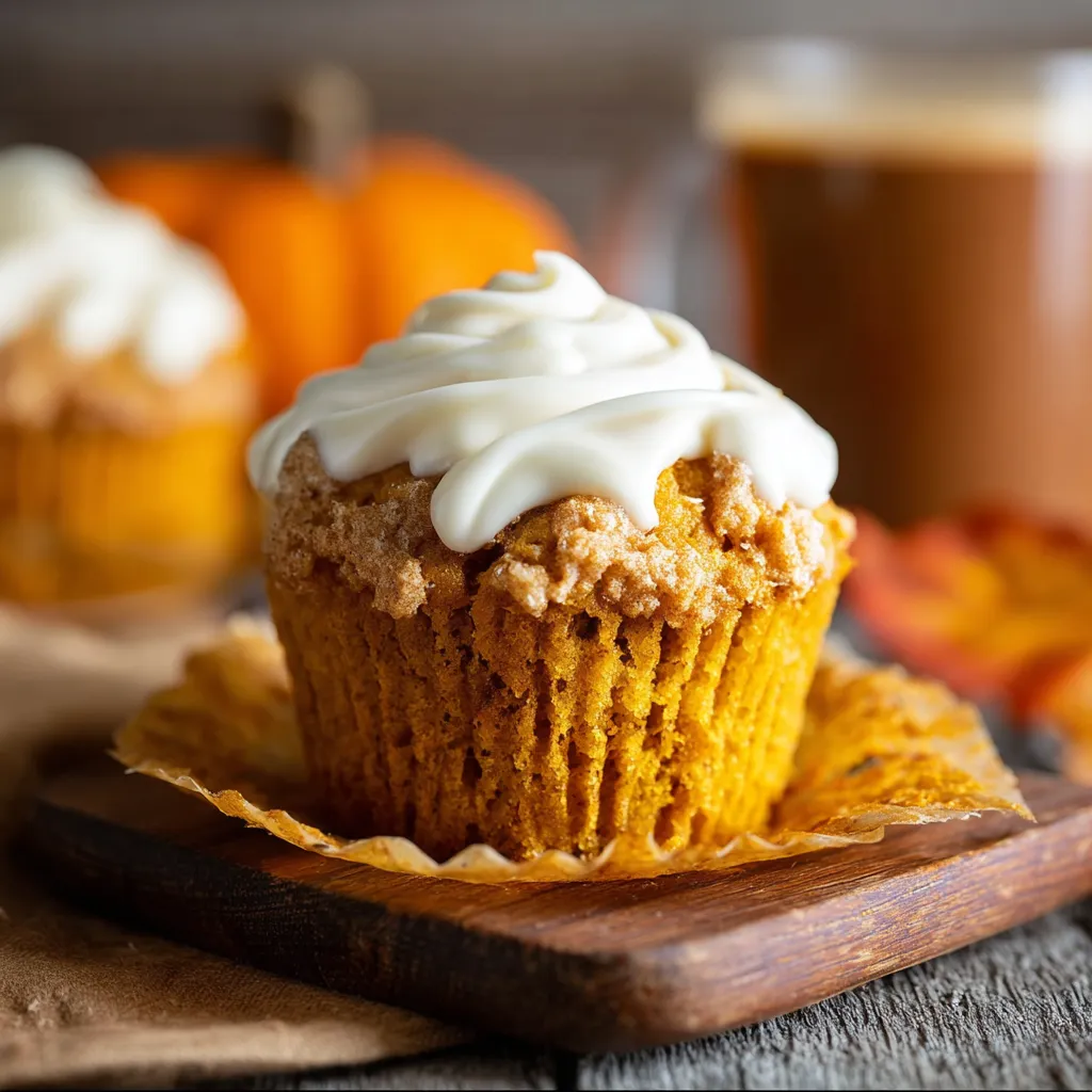Copycat Starbucks Pumpkin Cream Cheese Muffins with Cinnamon Crumb Topping - secondary view